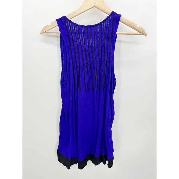 Anthropologie Ric Rac Blue Beaded Mini Dress Womens Size‎ S NWT Boho Sleeveless - Image 2