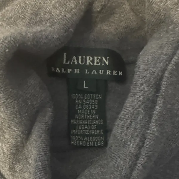 Ralph Lauren Heather Gray Cowl Neck Sweater - Image 2