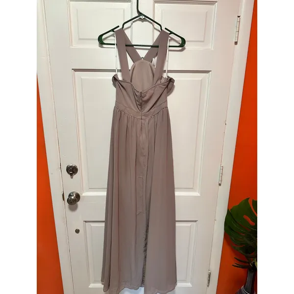 Lulus Air of Romance Taupe Maxi Dress Size Large - Image 4
