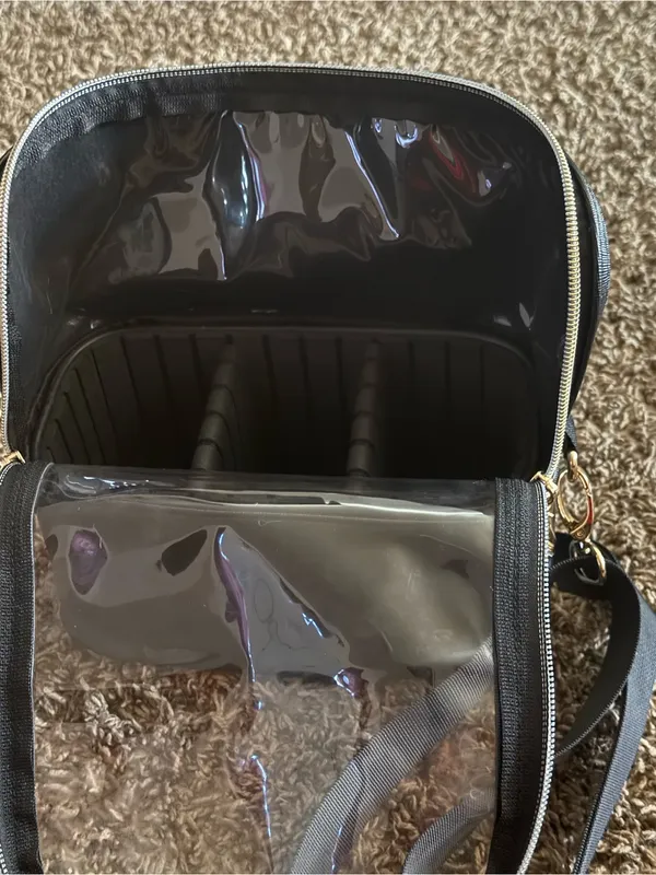 Reiavel Black Clear Top Cosmetic Crossbody Bag - Image 9