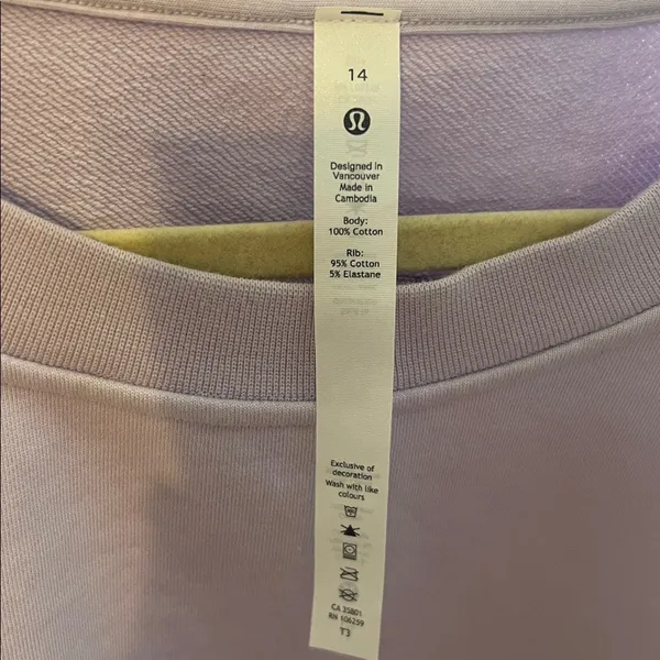 Lululemon Lavender Oversize Crewneck Sweatshirt - Image 3