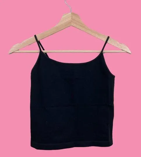 Tilly’s Black Spandex High Neckline Spaghetti Strap Tank Top - Image 2