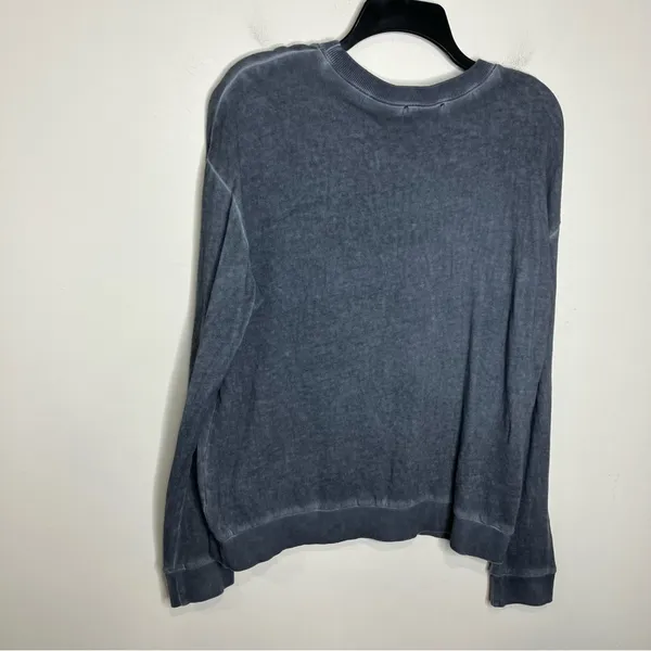 POL navy‎ blue destroyed sweatshirt size small oversized - Image 7