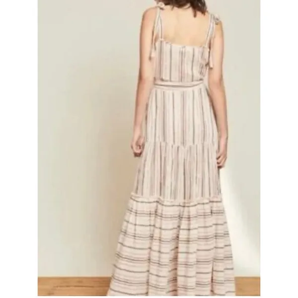 Veronica Beard‎ Michi Metallic Stripe Maxi Dress Elegant Occasion Size Large - Image 11