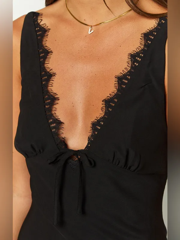Beginning Boutique Stacy Black Maxi Dress Size 18 Like New - Image 12