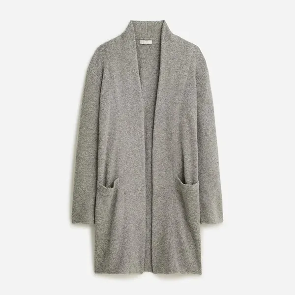 J. Crew Gray Cocoon‎ Merino Wool Alpaca Blend Sweater Blazer Size XS - Image 2
