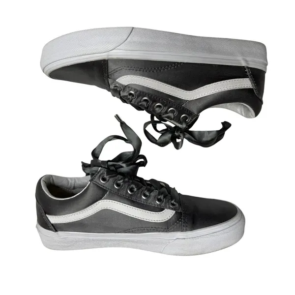 Vans Old Skool Satin Lux Gray Sneakers Women's Size 6.5 - Image 5