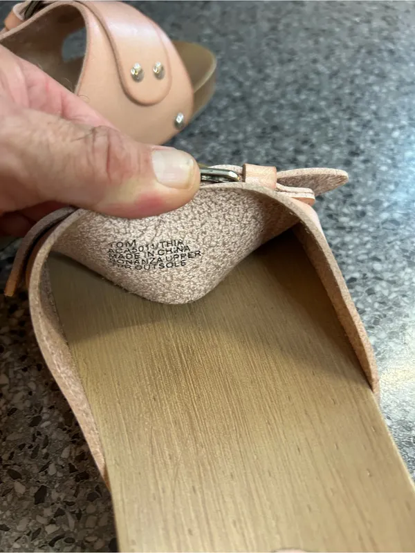 MIA Tan Slide Sandals with Buckle Detail - Image 7