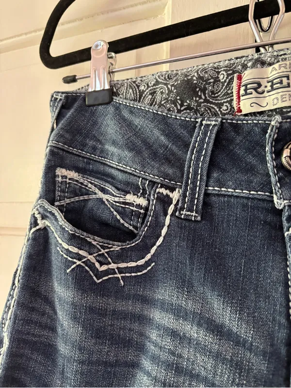 Ariat REAL Women’s Bootcut Jeans Size 29S Dark Wash Stretch Denim Western Flare - Image 6