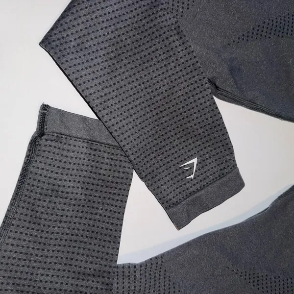 New Gymshark Women’s Vital Leggings Large Gray Seamless High Waisted Contour - Image 2