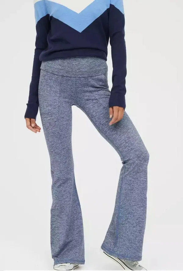 Aerie XXS REGULAR OFFLINE By The Hugger High Waisted Foldover Flare Legging - Image 2
