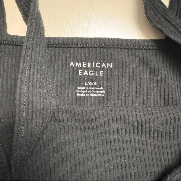 American Eagle Outfitters Women’s Wide Strap Black Bodysuit Sz L - Image 5