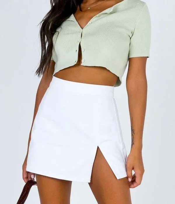 Princess Polly - Lioness | High-Waisted The Lola Mini Skirt White - Image 8