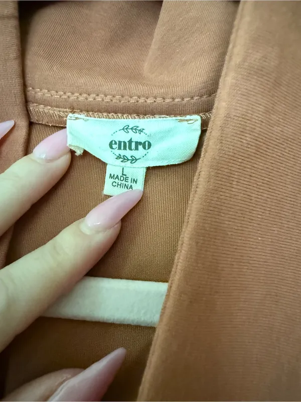 entro Sleeveless Zip-Front Rust Brown Midi Dress - Image 5
