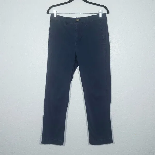 J. Crew Navy Blue High-Rise Girlfriend Chino Pants Size 4 - Image 2