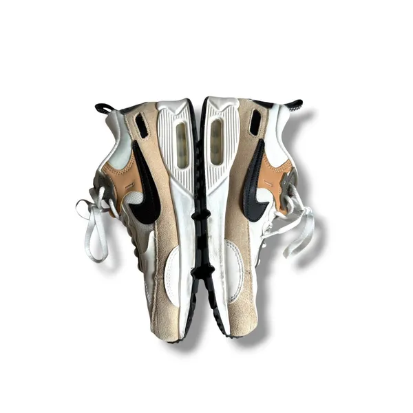 Nike Air Max 90 Futura Womens 7.5 White Tan Black Sneakers Shoes DM9922-002 - Image 4