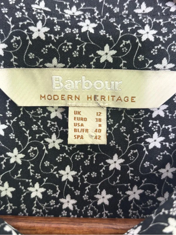 Barbour Floral Print Cottage-core Button Up Francesca Shirt with Lace Collar - Image 6