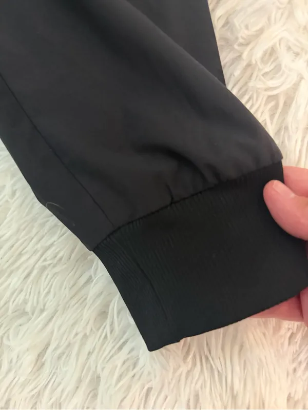 Apana Black Jogger Pants Women’s Medium Lightweight Athletic Zip Pockets - Image 2