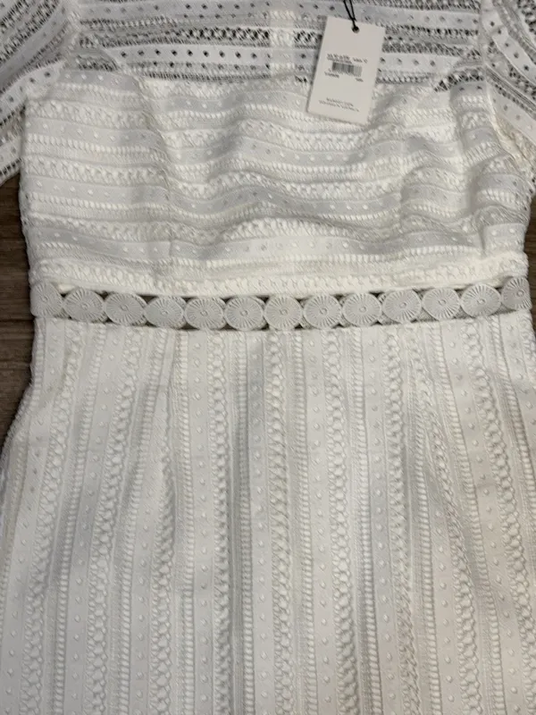 NWT Bardot Vivian Splice Ivory Lace Long Sleeve Bridal Dress US 8 M - Image 7