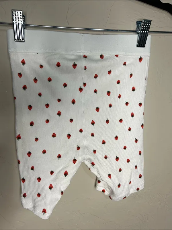 Skims Cotton Ribbed Snow Strawberry‎ Boxer Cozy Lounge Shorts - Image 8