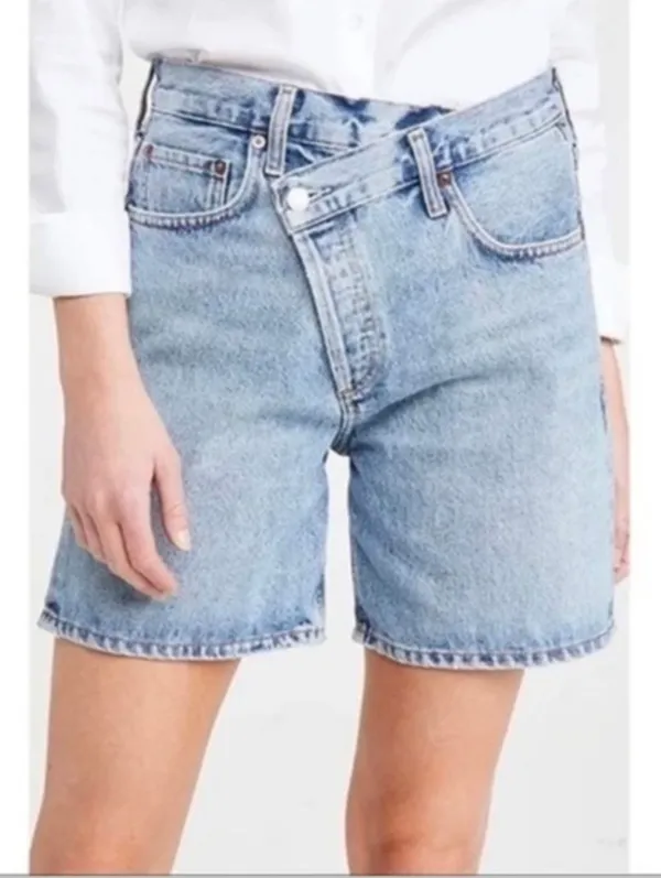 Agolde Criss Cross Jean Shorts Size 27 - Image 2