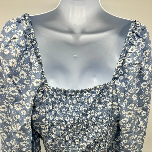Wild Fable White Puff Sleeve Crop Blouse - Image 7