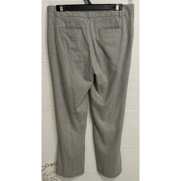 Banana Republic Martin Fit Wool Blend Wide Leg Gray Trouser Pant 8, Office - Image 5