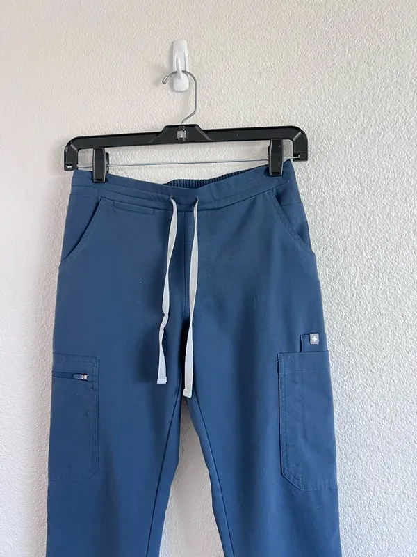 FIGS Women's High Waisted Yola Skinny‎ Scrub Pants™ Dark Harbor - Image 4