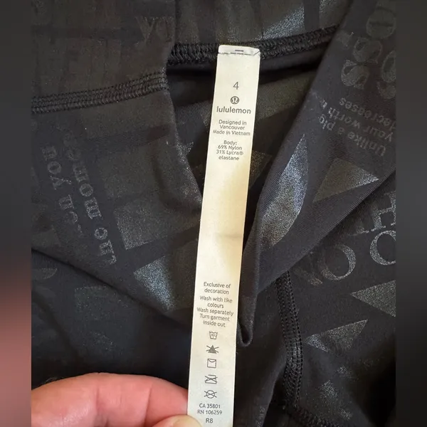 Lululemon Black Activewear Leggings size 4 - Image 10