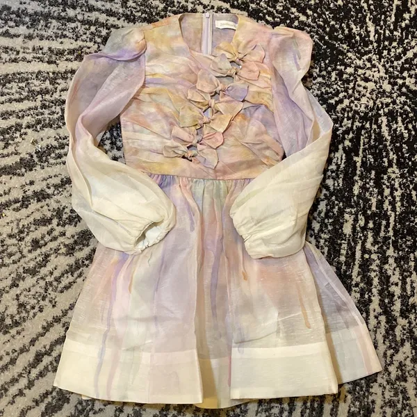 Zimmermann Rhythmic Knot Cut-Out Minidress size 0 - Image 4