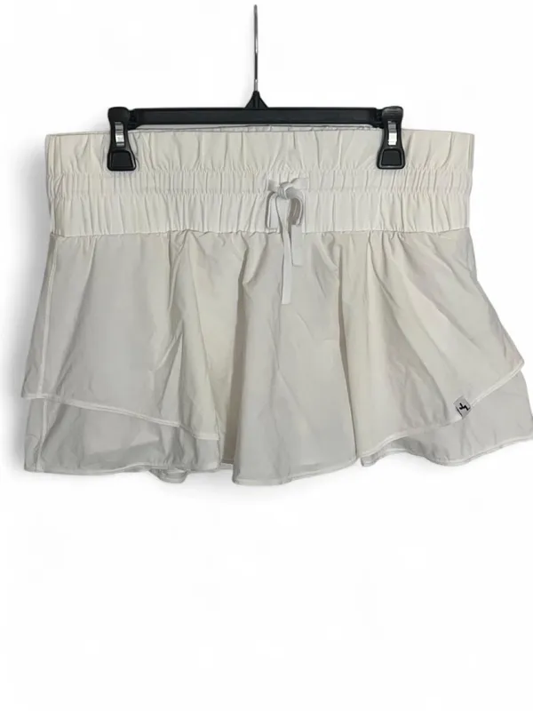 Joy Lab Women’s White Pleated Athletic Skirt Built in Shorts Size Large - Image 2