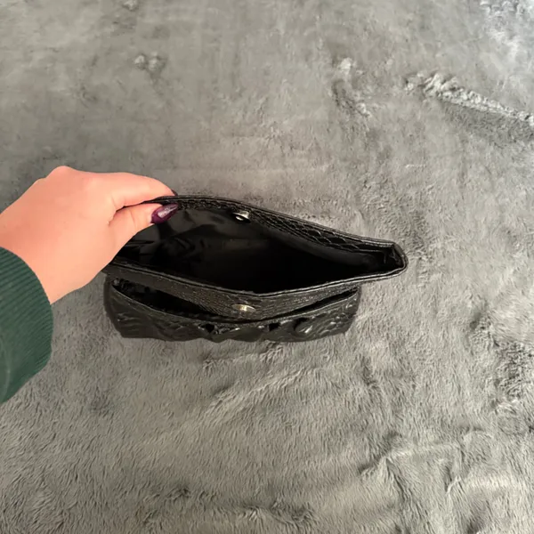 Kate Spade Black faux crocodile skin clutch - Image 3