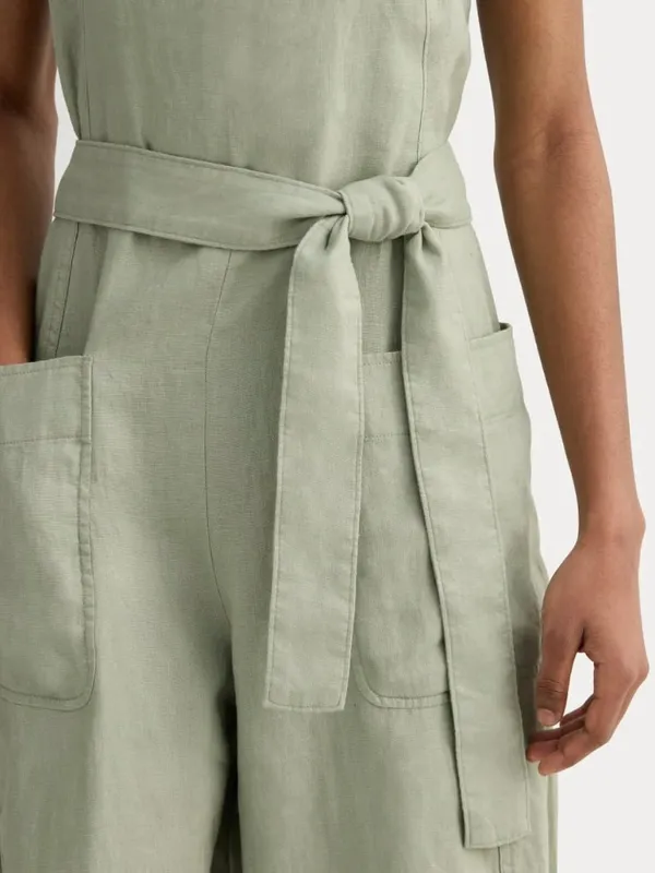 Everlane The Utility Coverall in Linen Seagrass Size 14 - Image 4