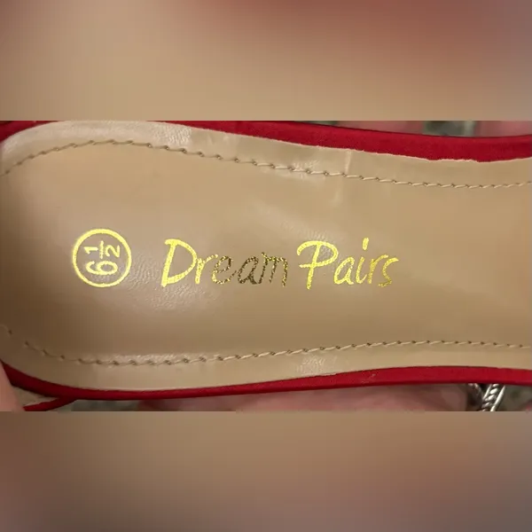 Dream Paris Red Satin Stilettos With Rhinestone Detailing - Image 8