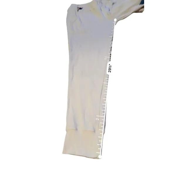 Aviator Nation Sweatpants Womens XL Cream Rainbow Stripe Joggers‎ USA Retro - Image 13