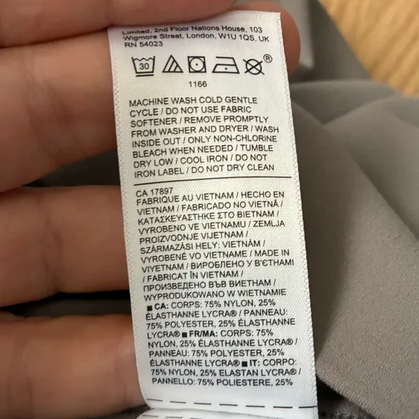 Athleta Grey Serene Salutation Stash Pocket Leggings with Patterned Stripe 3X - Image 14