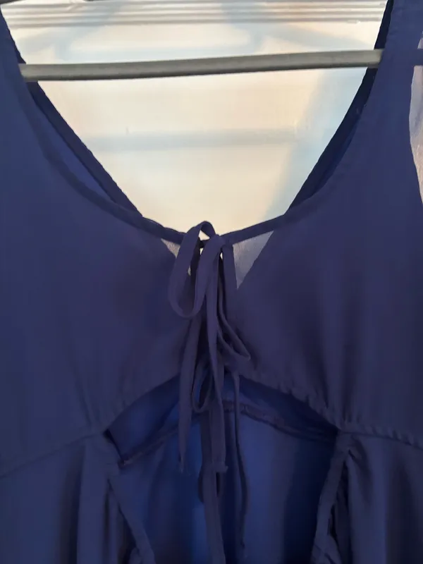 Blue off the shoulder dress Size XS - Image 3