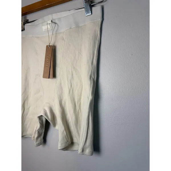 Skims Women's Cotton Rib Boxer Bone Sz M NWT $36 - Image 4