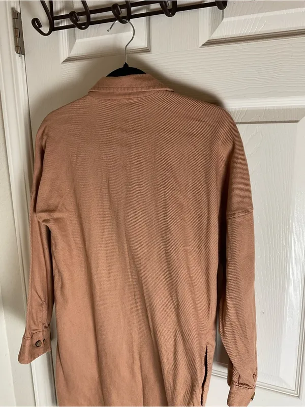 The Drop Spreadfashion Long Sleeve Twill Utility Shacket Dress - Image 6