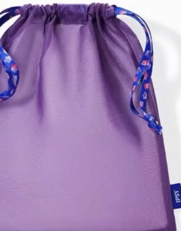 IPSY Glam Purple & Floral Mesh Cosmetic Bags - Image 2