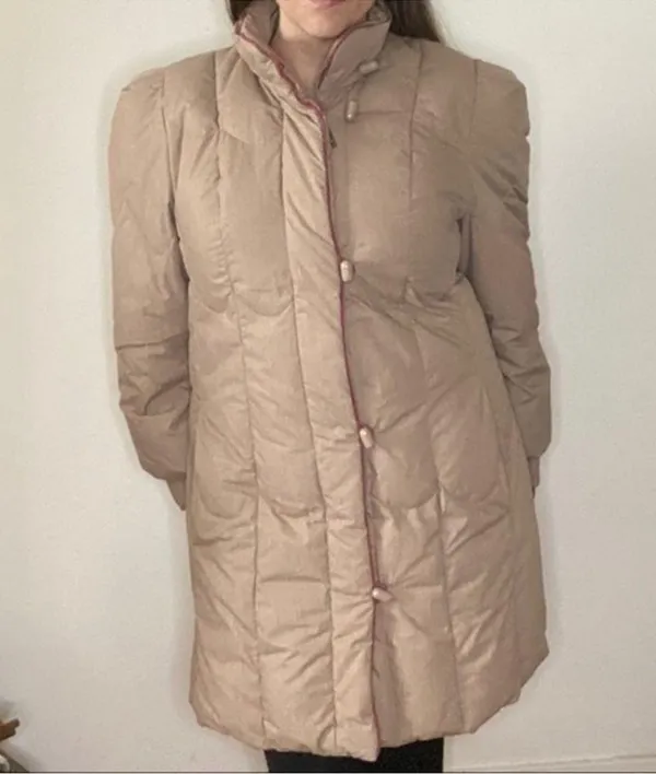 BiBi Brothers Down Fill Camel Puffer Coat Small Tan - Image 5