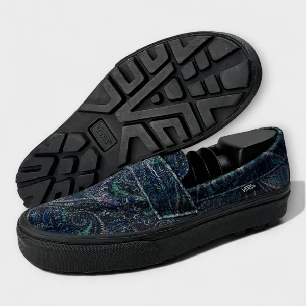 Vans Style 53 Velvet Paisley Blue Slip On Creeper Womens 8 Mens 6.5 NWOB - Image 8