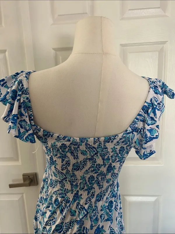 Lilly Pulitzer Jilly Smocked Dress Resort White Shell Collector, SMALL, NWOT - Image 6
