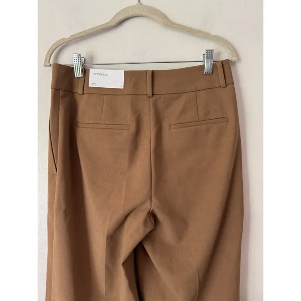 NWT Ann Taylor The Wide Leg Trousers Women’s Size 2 Pleated Brown Career - Image 4