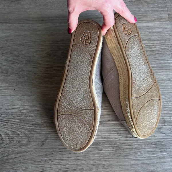 Bobs from Skechers Women's Taupe Espadrille Wedge Slip On Shoes Size 8.5 - Image 5