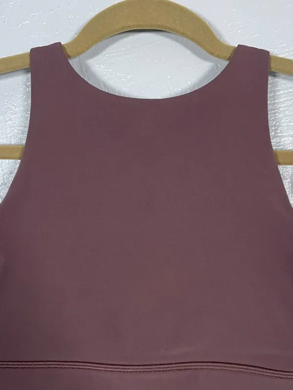 Lululemon Women 6 Mauve Pink Energy Bra High Neck Long Line Athleisure Workout - Image 4