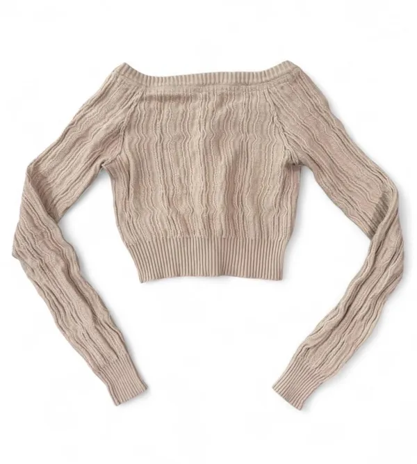 Free People Cropped Mimi Cardigan Sugar Crystals XS - Image 5