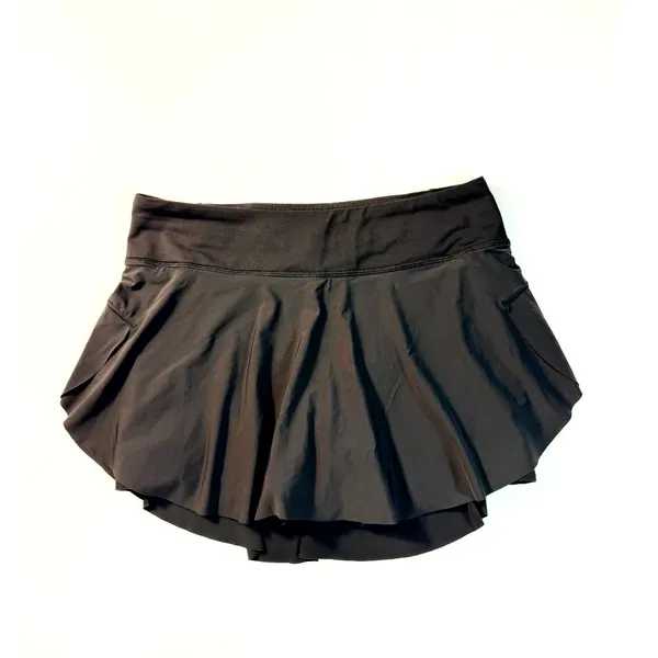 Lululemon Women’s Size 4 Black‎ Running Skort Built-In Shorts Pockets - Image 2