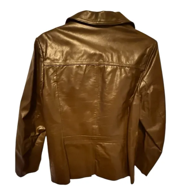 Vintage Miss Simone Leather Jacket Brown Size 16 - Image 4