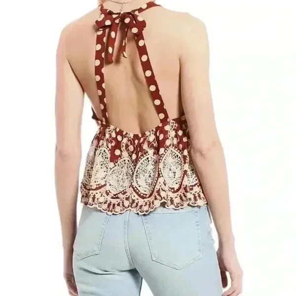 Free People Womens Tops Free People Lunch Date Halter Top Size XS - Image 2